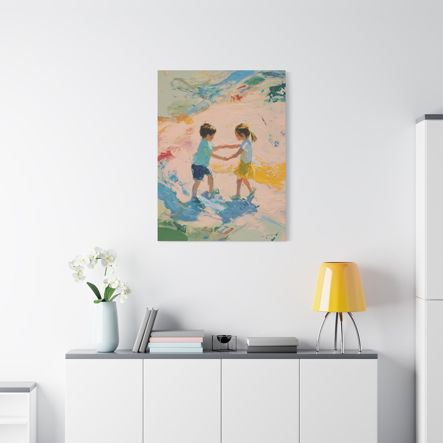 Kids Playing Canvas Art Print