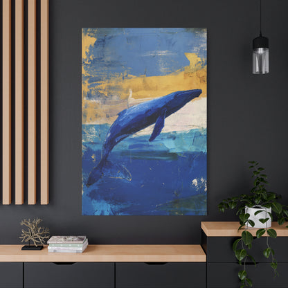 Blue Whale Art Canvas