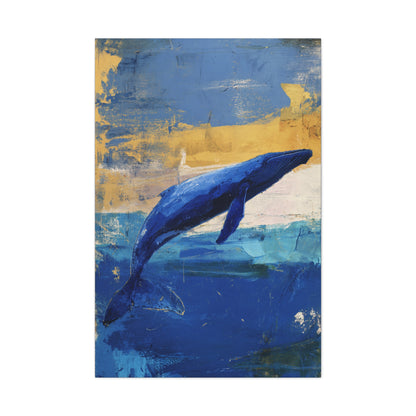 Blue Whale Art Canvas