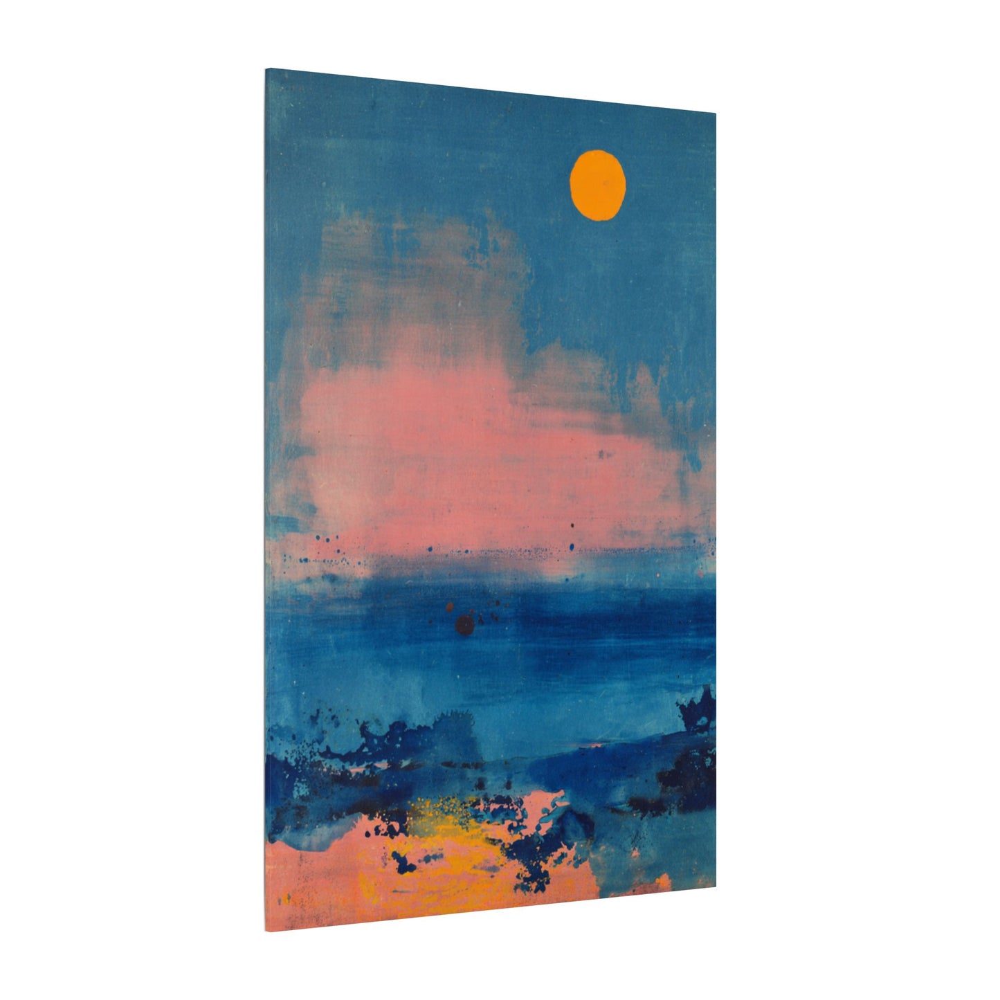 Colorful Abstract Moon Canvas Wall Art