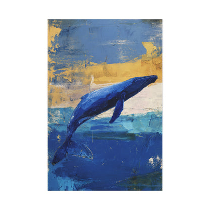 Blue Whale Art Canvas