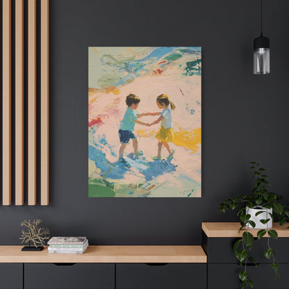 Kids Playing Canvas Art Print