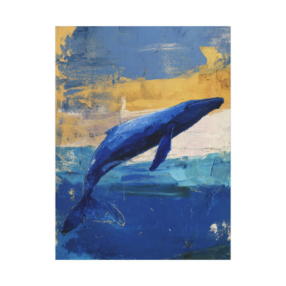 Blue Whale Art Canvas