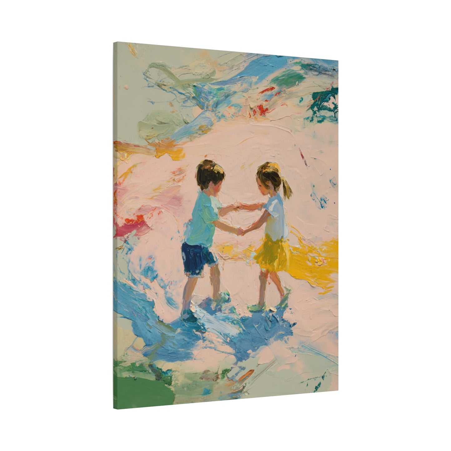 Kids Playing Canvas Art Print